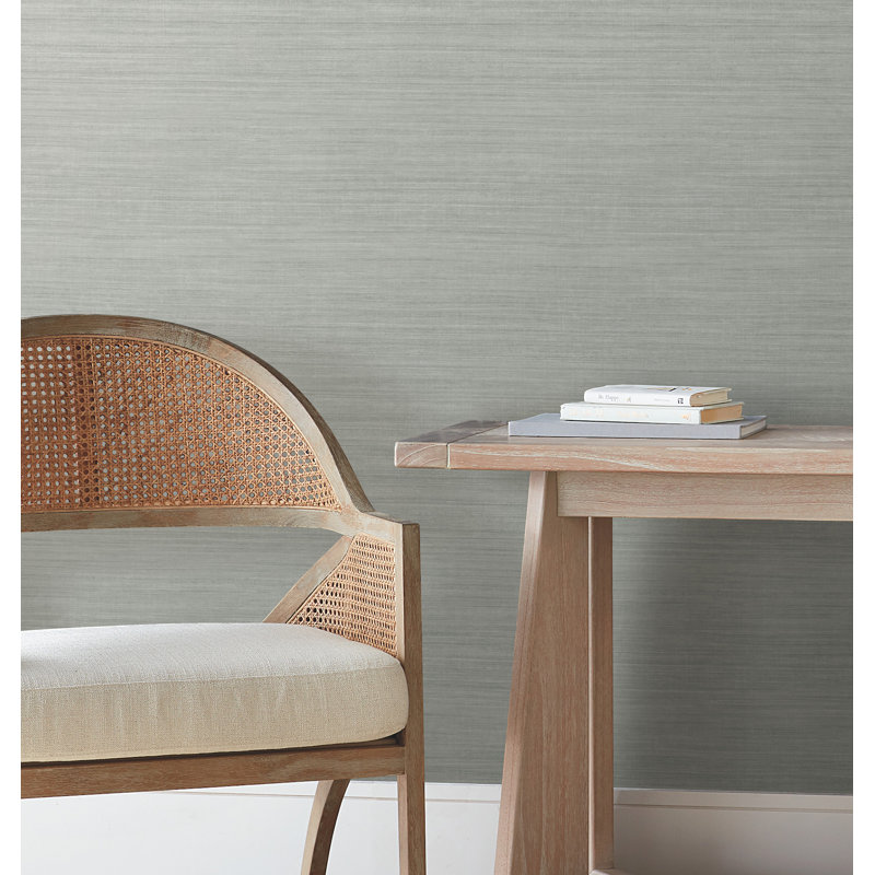 Papier peint imitation soie vert clair Silk Essence, Vert