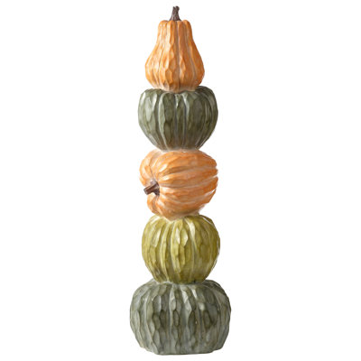 42.5" Five Tiered Stacked Pumpkins Thanksgiving Decor