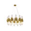 Lustre transitionnel en verre satiné 24 lumières-151997459-151997456