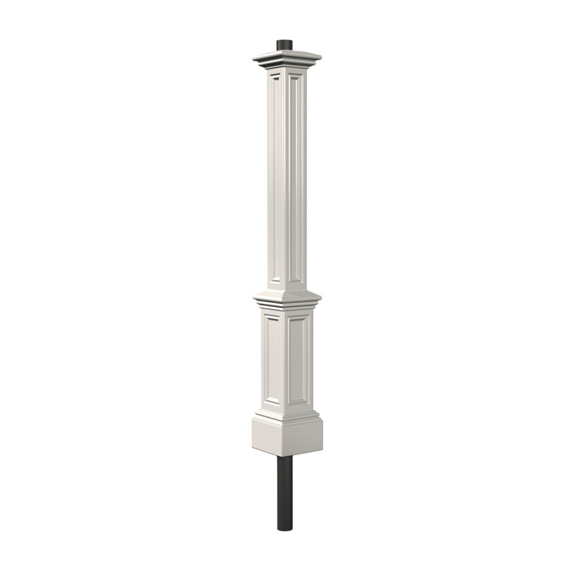 Signature Lamp Post (w/Mount), White