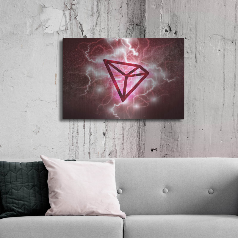 Crypto Eclipse Tron Trx', Metal Wall Art, 24" H x 36" W