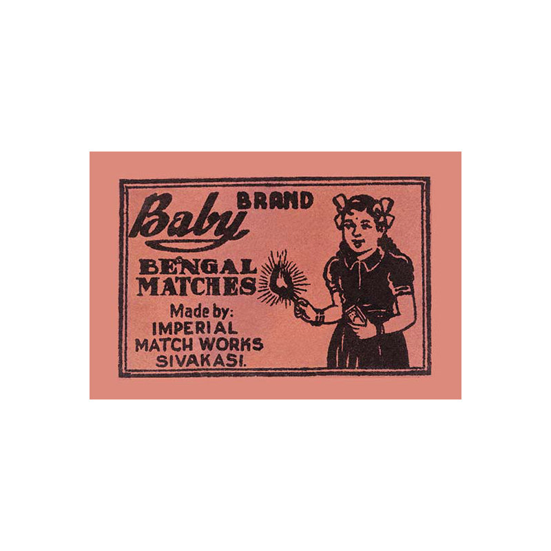 « baby bengal lights », affiche rétro, H 24 po x l 36 po x P 1,5 po