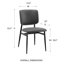 Chaise de salle à manger rembourrée à dossier Inola