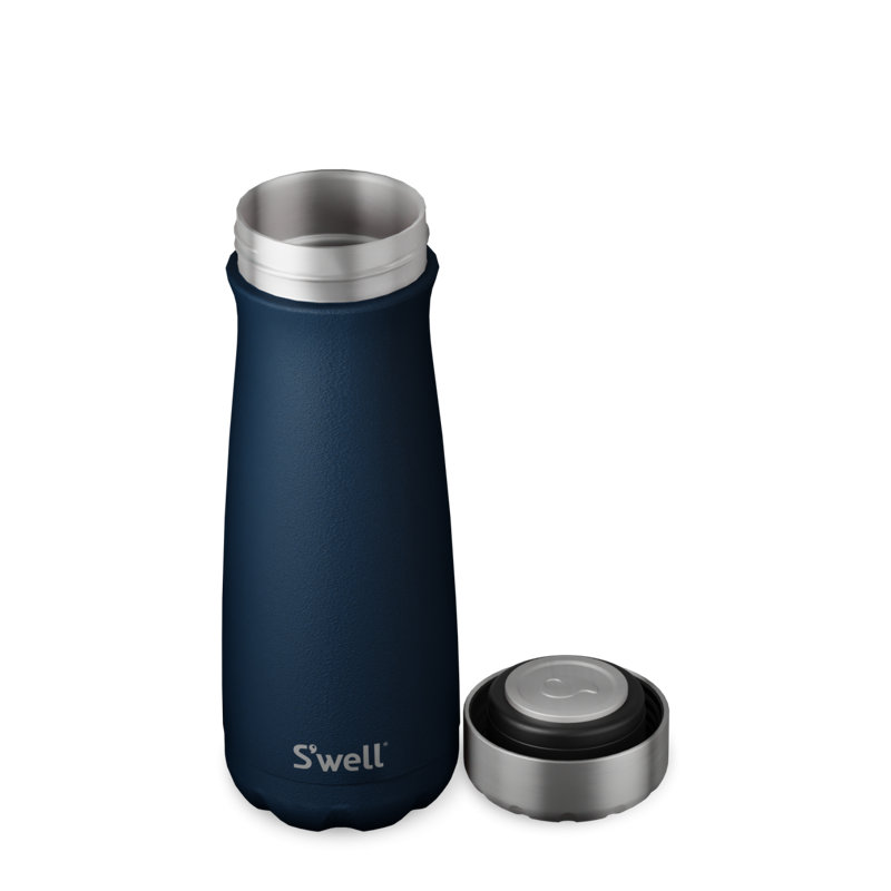 S'well Stainless Steel Triple-Layered Vacuum-Insulated Traveler, 20 oz., Azurite