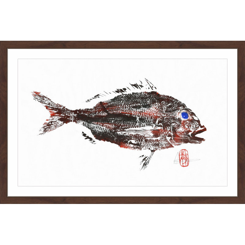 Dirty Snapper Framed Dark Brown Canvas Print, 24" x 36"