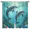 Dauphins avec dauphins et rideaux obscurcissant - 2 panneaux