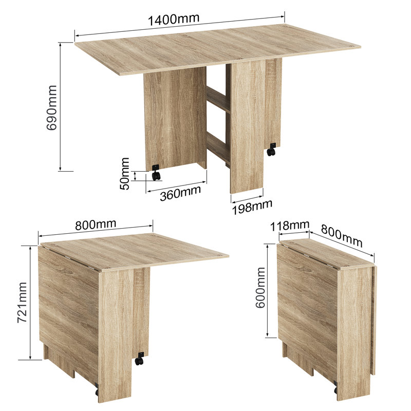 140cm Rectangular Portable Banquet Table, Natural