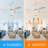60 Inch Modern Ceiling Fan With Light Remote Control, 3 Solid Wood Blades, Suitable For Indoor And Outdoor