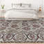 Tapis gris et gris noué à la main de haute qualité