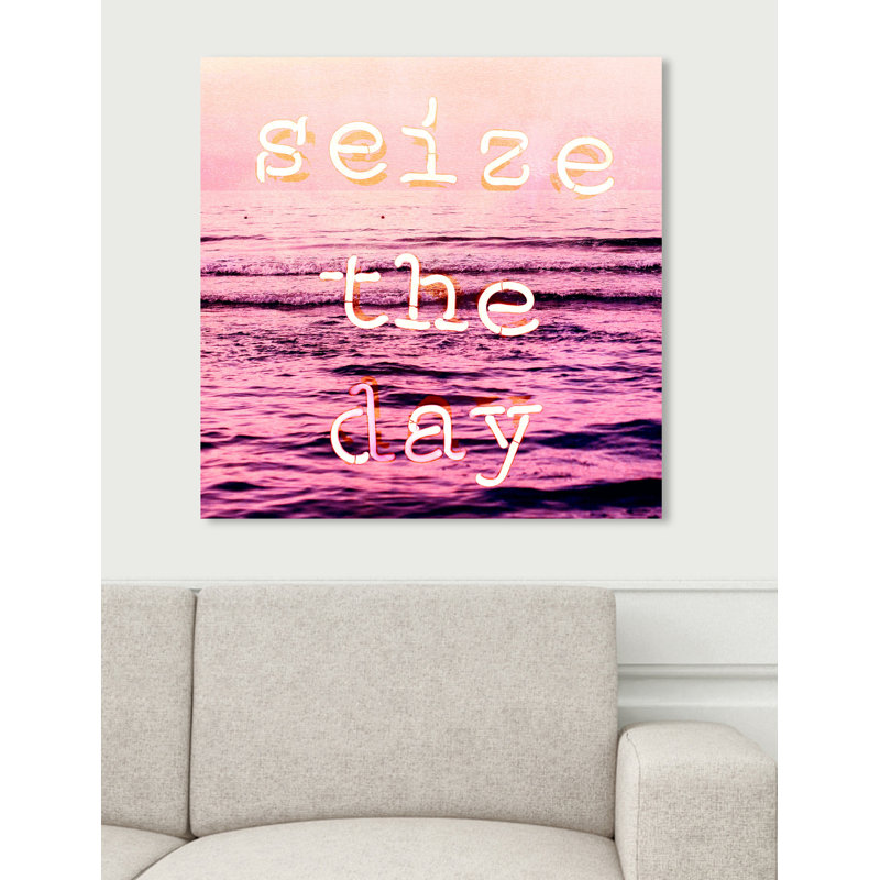 Impression d’art graphique the day par oliver gal, H 12 po x l 12 po x P 1,5 po, Toile tendue