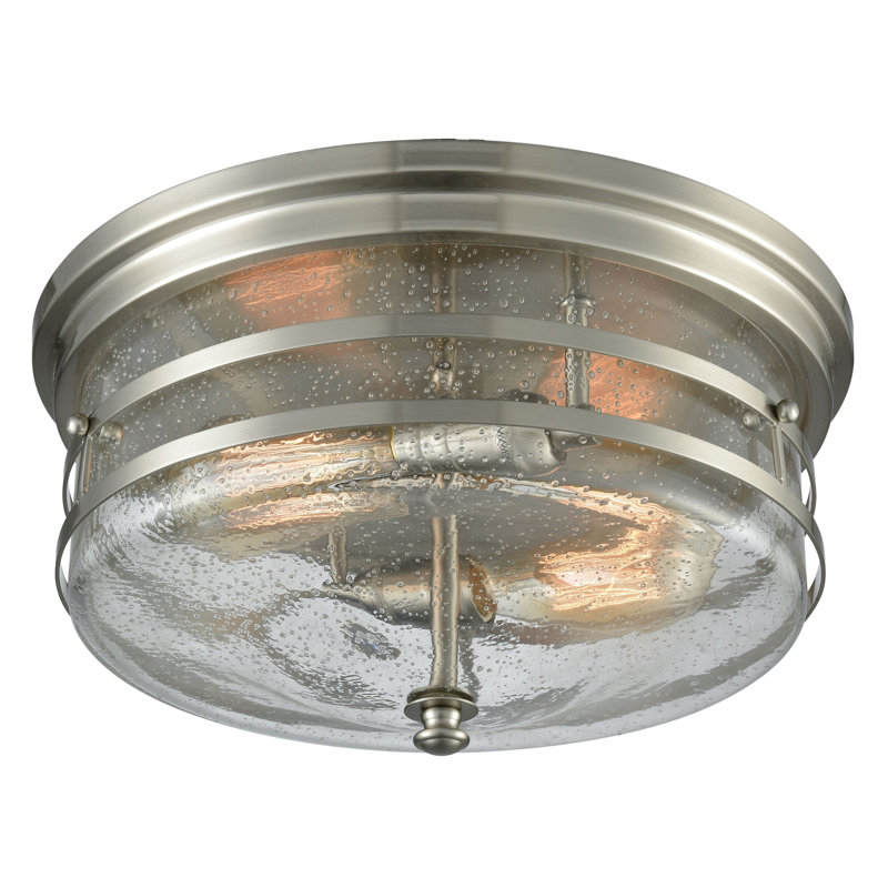 Plafonnier encastré 2 lumières Port O'Connor - nickel satiné