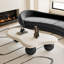 Table basse de 48,54 po en forme de nuage, 3 pieds, plateau blanc, table de 47 po facile à installer, coins arrondis lisses, performance durable-1617487807-1617487794