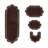 Dobrinsky 100% Cotton Bath Rug and Contour Mat, Machine Washable, Quick Dry, Absorbent - 4 Piece Set-324551350