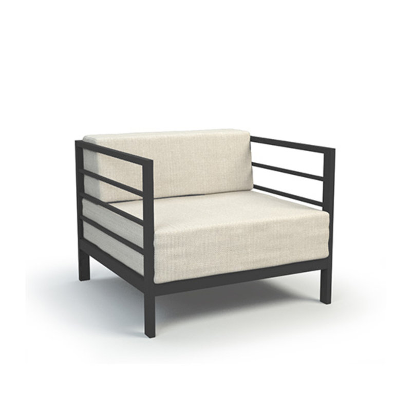 Allure Club Chair With Modular, Solve Linen, Carbon