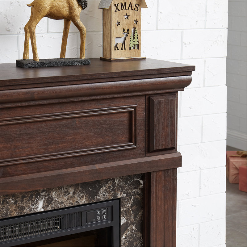 Only Mantel (Not Included 23" Fireplace)--Cherry,41.34"W*14"D*40"H, Burgundy