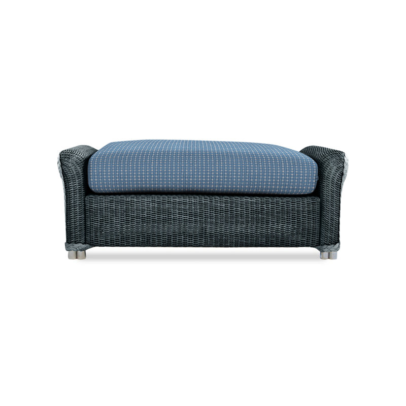 Reflections Outdoor Ottoman, Bamboo Bay Sky, Denim Blue