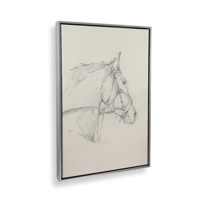Bridled Horse Running Sketch I by Ethan Harper Art Print