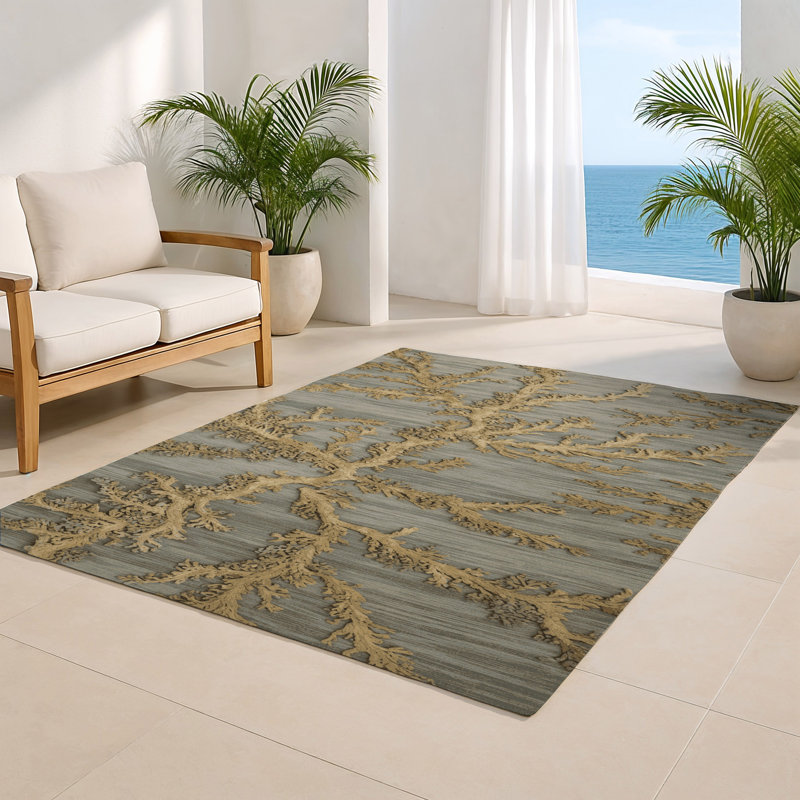 Tapis d'intérieur et d'extérieur brun Nature, Rectangulaire 2 pi x 3 pi