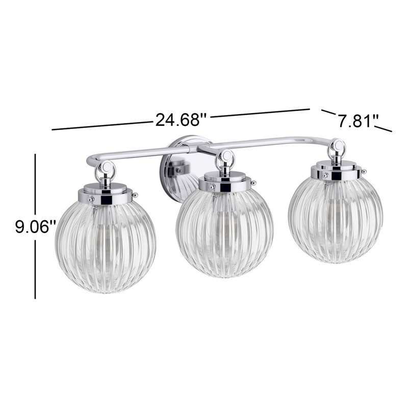 Embra By Studio McGee Three-Light Sconce, Polished Chrome