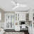 Jamarreon 42''/52'' Flush Mount Dimmable Ceiling Fan with LED Lights and Remote Control-1566889517