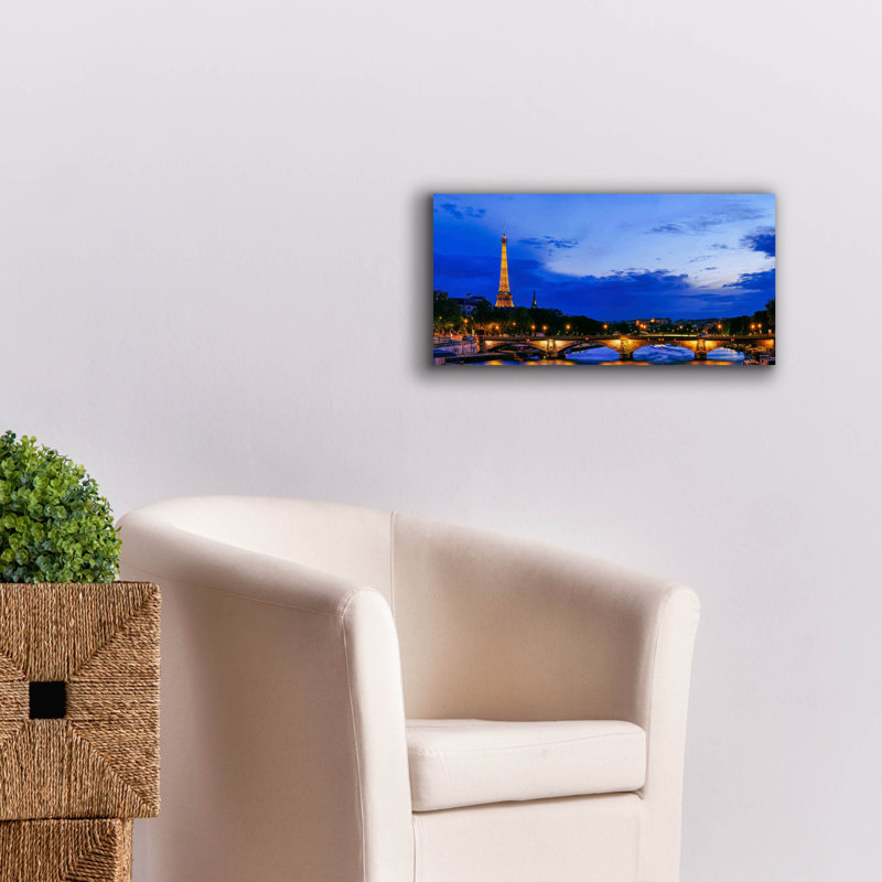 «Paris Seine River» par Epic Portfolio, H 12 po x l 24 po x P 0,75 po