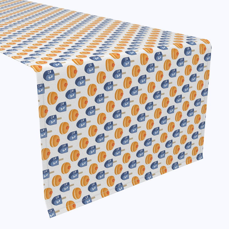 Westbeth Geometric Hanukkah Table Runner, 72" L x 12" W