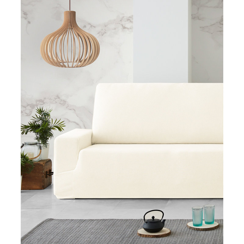 Monaco Sofa Slipcover, Ivory, 110cm H x 265cm W x 1cm D