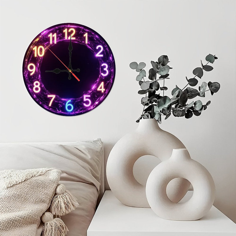 Horloge néon