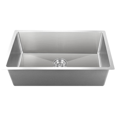 30" L x 18" W Handmade Stainless Steel Brushed Household 304 Kitchen Sink