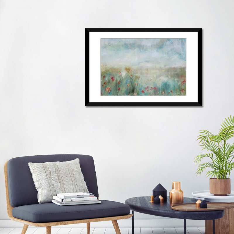 «Wild Garden», reproduction sur toile, Papier beaux-arts encadré noir, Blanc, H 24 po x l 32 po x P 1 po