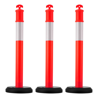Traffic Delineator Posts 48 in Traffic Safety Cones Fillable Base