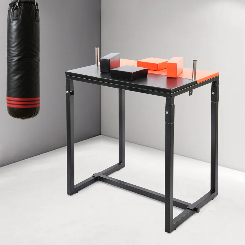 Table de bras de fer pliable, Noir / Orange