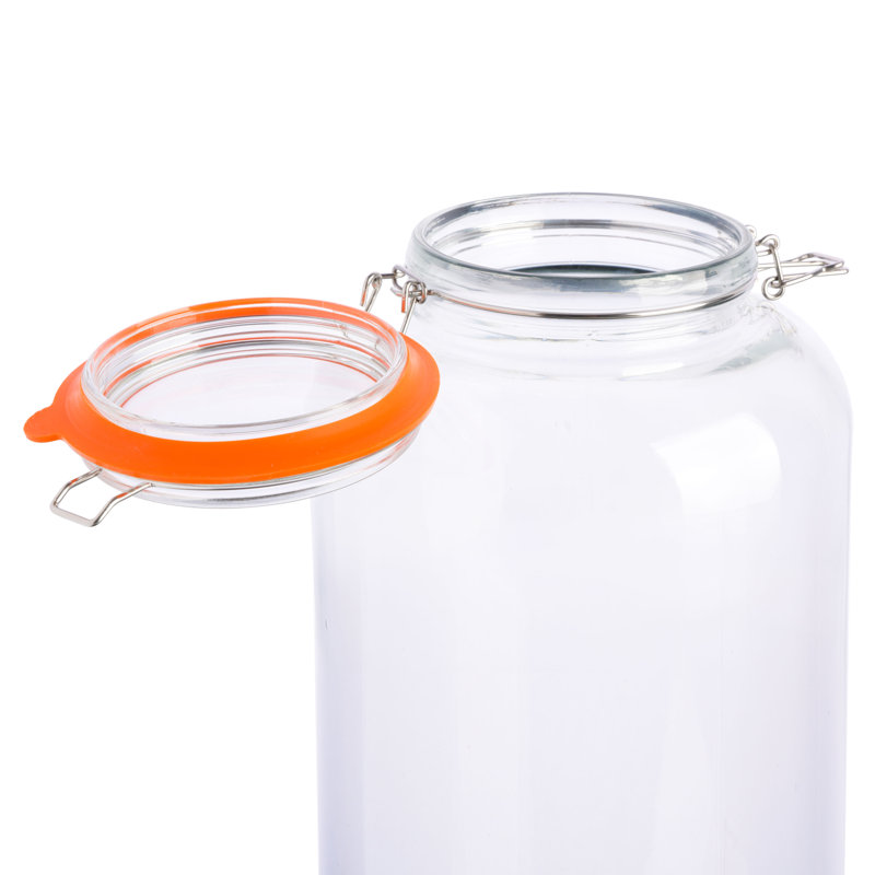 Pot de rangement en verre Alpha, H 19 po x l 11 po x P 11 po