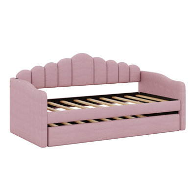 Upholstered Daybed With Trundle, With USB Charging Ports