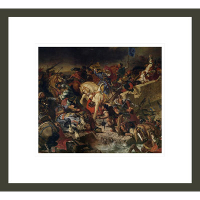 La Bataille de Taillebourg, 21 juillet 1242, par Eugène Delacroix, impression giclée encadrée