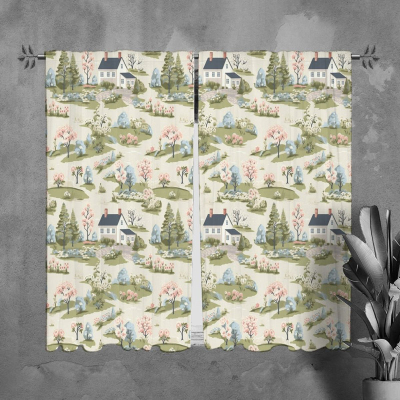 Paire de rideaux obscurcissant en polyester Delsie, L 40 po x L 61 po