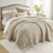 Mina Waffle Weave Textured Cozy Quilt Set-102616697-102616698