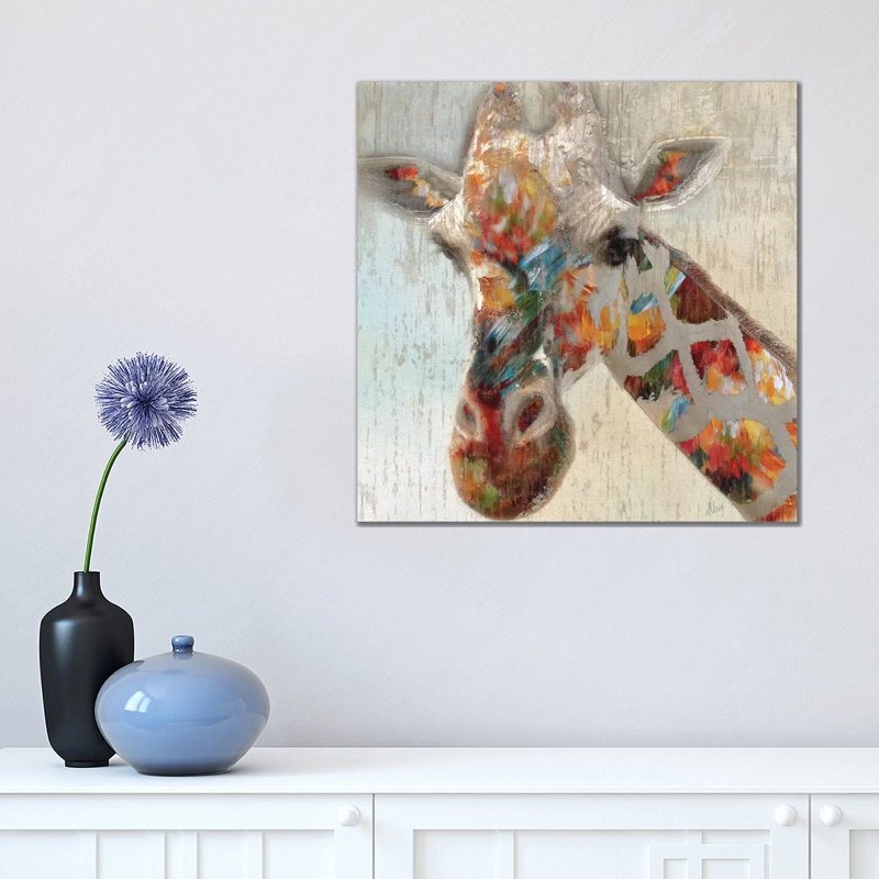 Nan - Print on Canvas, 45.72 cm H x 45.72 cm W, Black Floater Framed