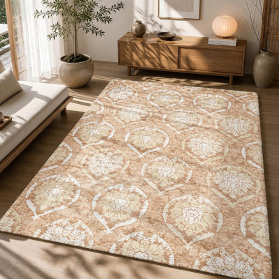 Tapis oriental à poils longs de qualité supérieure lavable à la machine ADS810