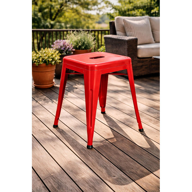 Tabouret d'appoint Caughfield, Rouge