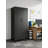 Black Steel Heavy-Duty Garage Locker With Door, Casters, 4 Adjustable Shelves, Lockable Tool Cabinet, Includes Hanging Panel And 8 Strong Hooks.
