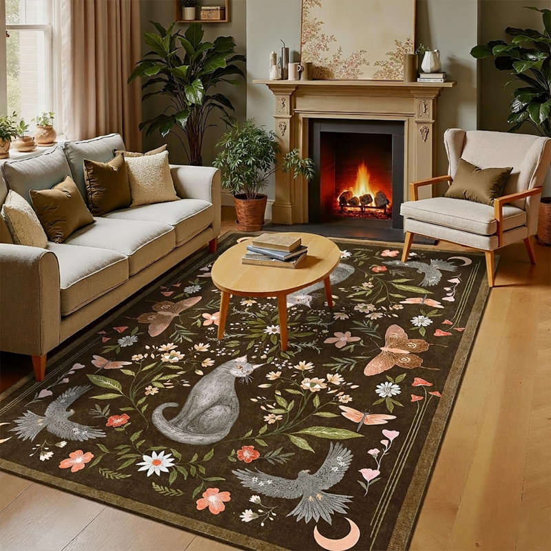 Area Rug, Rectangle 120 x 170 cm, Brown