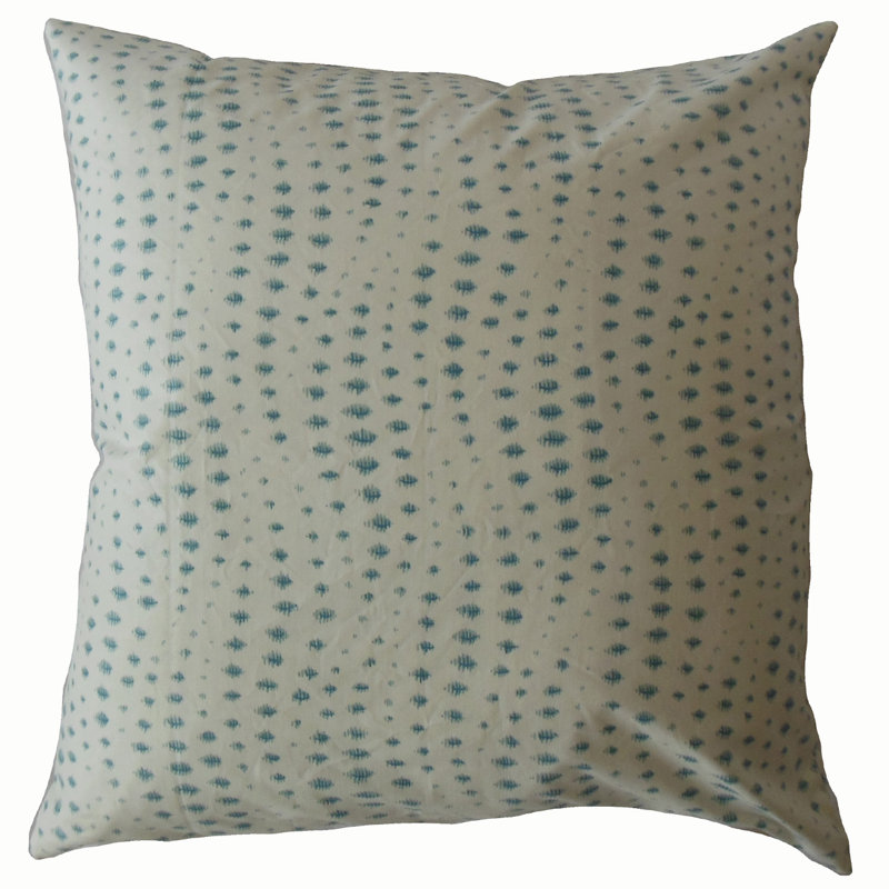 Oreiller en coton Uorsin, 20 po x 20 po, Turquoise