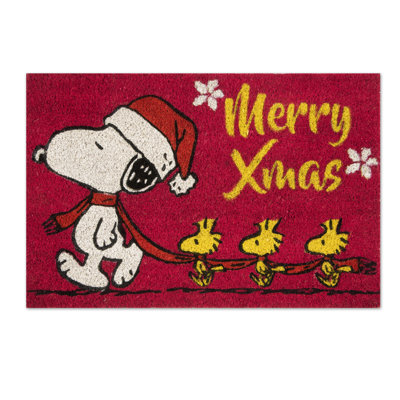 Peanuts Xmas Non-Slip Christmas Outdoor Doormat