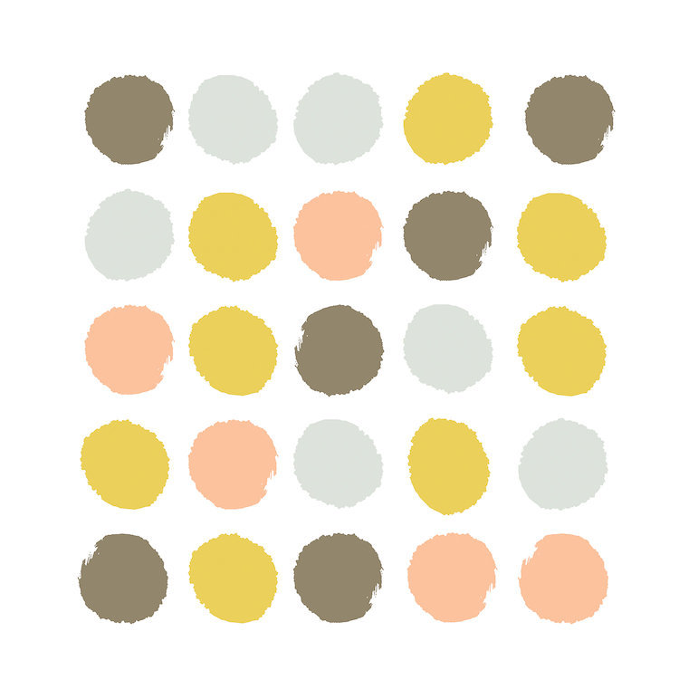 «Upton Dots», impression sur toile, H 12 po x l 12 po x P 1,5 po, Toile tendue