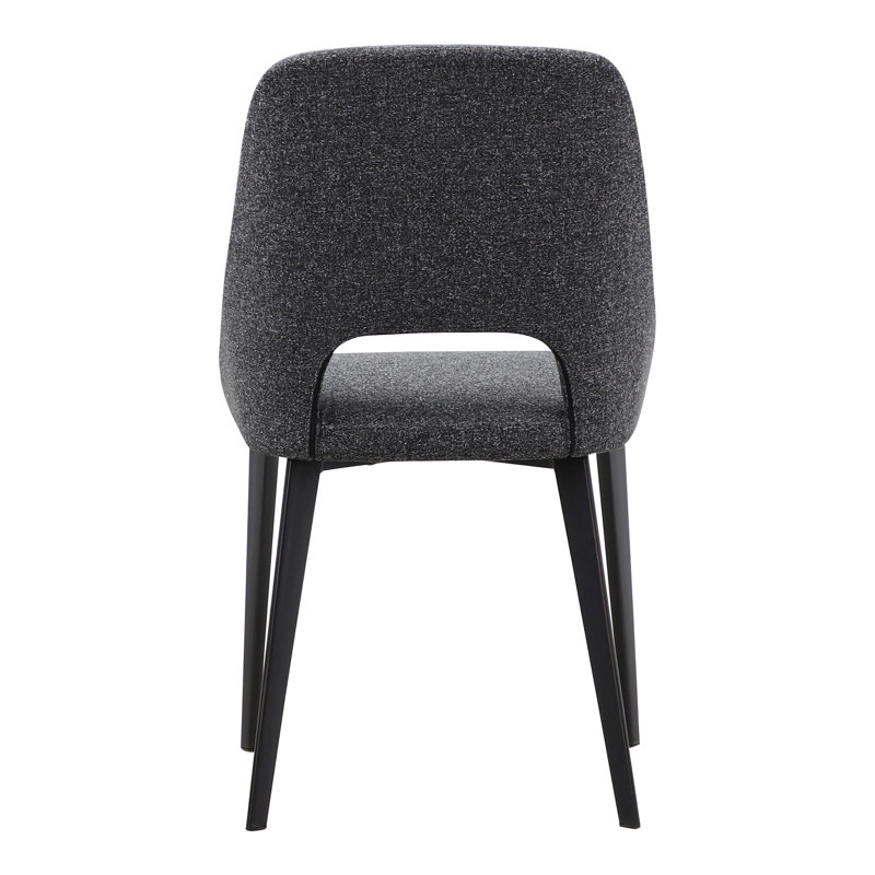Tizz Upholstered Dining Chair, Dark Gray