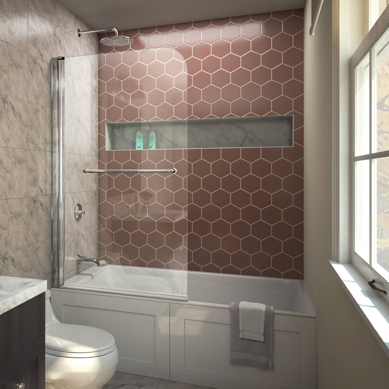 Porte de baignoire sans cadre l 34 po x H 58 po