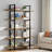 Industrial 5-Tier Bookcase, Metal Frame Open Bookshelf , 71" Tall Storage Shelves For Living Room, Home Office-773402215