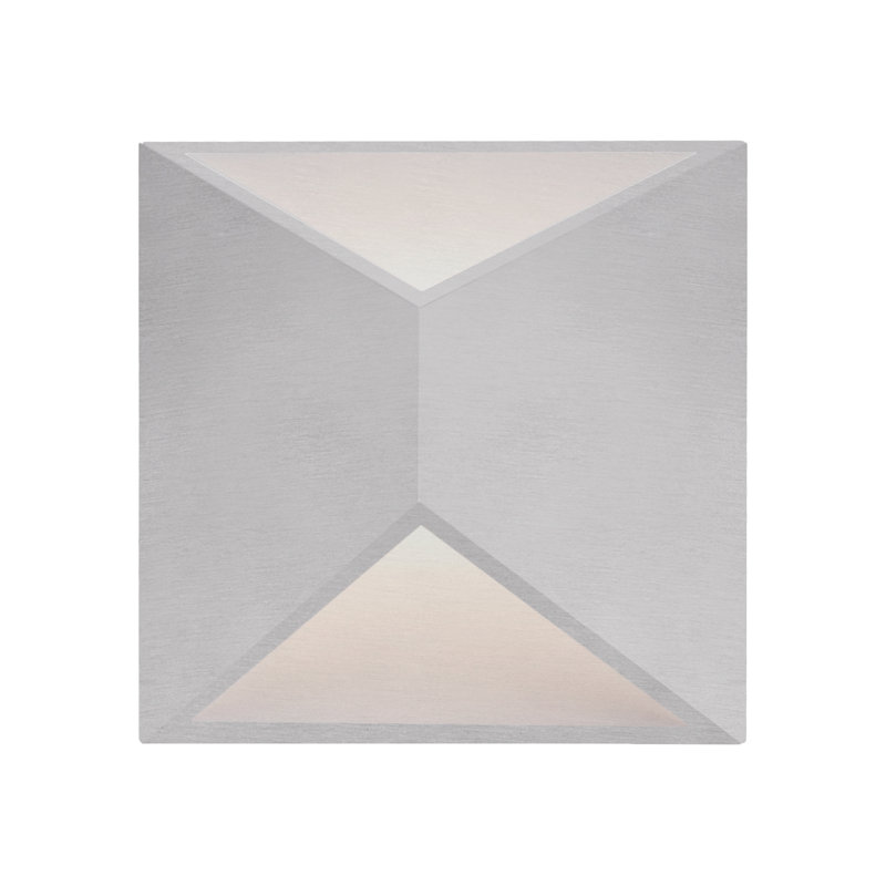 1 - Light LED Outdoor Flush Mount, Brushed Nickel, 7'' H x 7'' W x 3'' D
