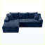 Canapé d'angle modulaire en forme de nuage, 272 cm (107 po), revêtement en poil de lapin, avec fauteuil inclinable, canapé-lit minimaliste, assise profonde, aucun assemblage requis, bleu-134452725